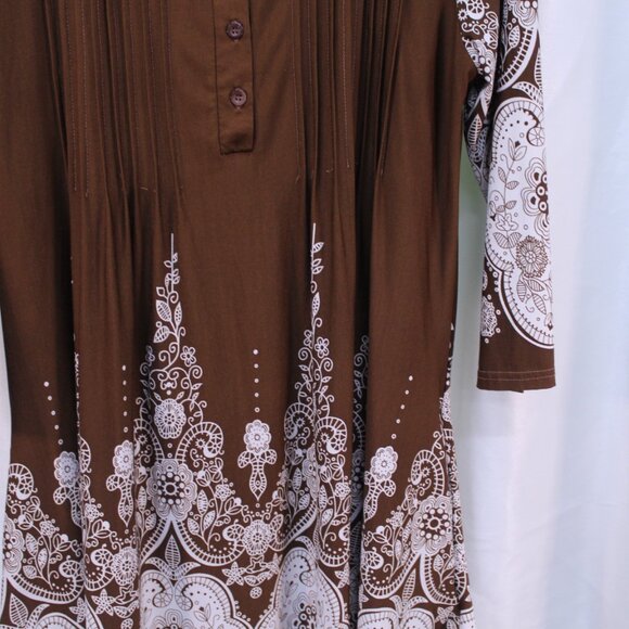 White Mark Chocolate and Ivory Tunic - Picture 8 of 14